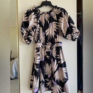 NWOT Kate Spade Black and Purple Dress